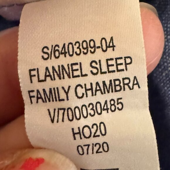 LOVE by Gap Cotton Flannel Two Piece Sleepwear‎  Light Blue w/White Piping SMALL - Picture 7 of 8